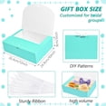 thumbnail image 3 of Cajas de regalo WLUSEAXI, paquete de 12 unidades, 30 x 25 x 8 cm, color azul con cinta, 3 of 7