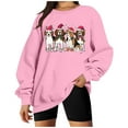 thumbnail image 3 of Cute Dog Christmas Sweatshirts for Women 2025 Long Sleeve Crewneck Graphic Sweatshirt for Dog Lovers Pullover Tops, 3 of 8