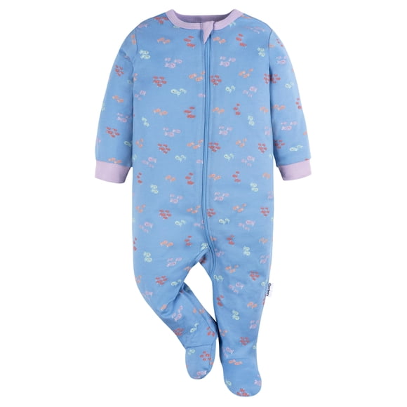 Gerber Essentials mameluco para bebé peces azul algodón seguro body ropa dormir