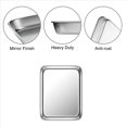 thumbnail image 2 of 3set 10 Inch Toaster Oven Tray and Rack Set, Small Stainless Steel Baking Pan with Cooling Rack,3 x baking pan 3 x grid rack,Silver, 2 of 7