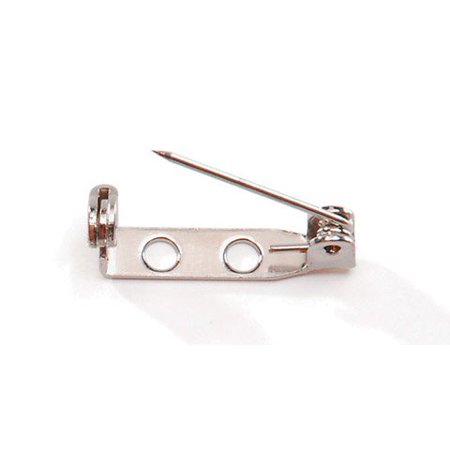 Steel Plated Pins - Pin Backs - Nickel Plated Steel - 3/4 Inch - 12 Pieces