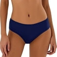 thumbnail image 2 of Conairie Women Bikini Bottoms High Cut Full Coverage Swimsuit Ruched Scrunch Bathing Suit Bottom Dark Blue L, 2 of 4