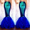 thumbnail image 3 of SUNSIOM Womens Adult Mermaid Tail Full Skirt Party Maxi Fancy Dress Cosplay Costume, 3 of 5