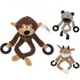 thumbnail image 2 of Left wind Chew Toys Dog Puppy Plush Toys Pet Puppy Chew Plush Sound Sheep Monkey Cow Dumb Pet Toys cachorro toys, 2 of 5