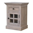 thumbnail image 3 of Lesuto Glazed Stone Nightstand - Modern, brass, 3 of 12