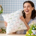 thumbnail image 5 of Easter Bunny Pillow Cases and Embroidered Pillow Covers, Decorative Easter Decor for Sofa and Bedroom, High-End Floral Cushion Shells for Living Room, Multiple Styles, 1-Pack, 5 of 6