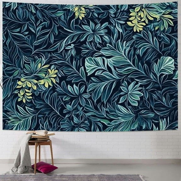 SHERONV Leaves Flowers Pattern Tapestry Wall Hanging Unique Style Graphic Tapestries Home Wall Decor Art for Living Room Bedroom Apartment Farmhouse Dorm 40x30inch