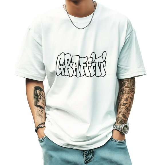 Graphic Tees for Men Summer New Print Casual Tee Fashion Trend Sports Shirt Select