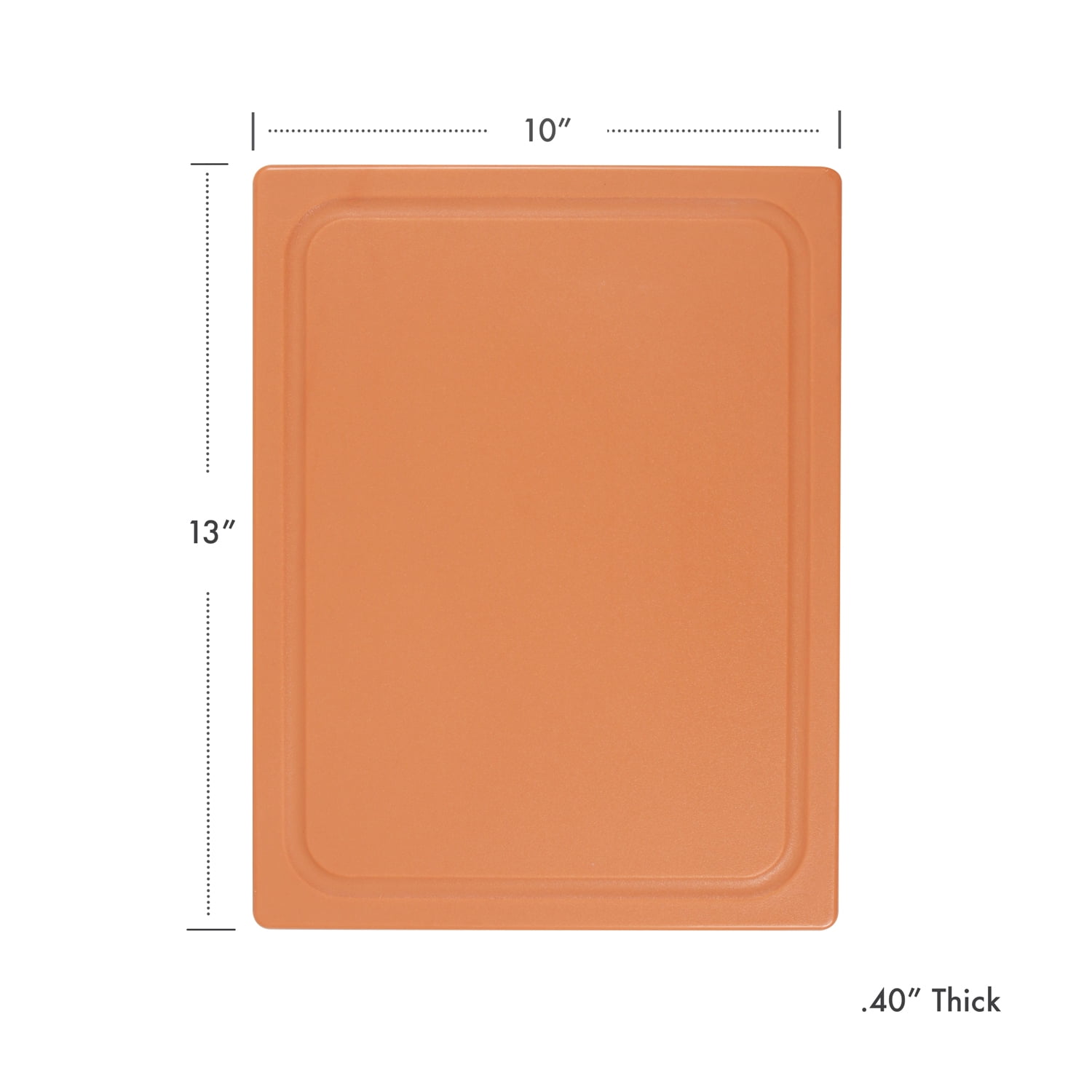 Dexas 10 x 13 Poly Cutting Board with Juice Well in Sandstone