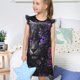 thumbnail image 4 of Fotbe Purple-Eyed Floral Leopard Vestido de Dormir para Niñas de 3 a 10 Años, Mangas Cortas, Estilo Princesa, Pijama Camisón con Mangas Voladas-Medium, 4 of 6