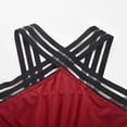 thumbnail image 6 of YWDJ Clearance Womens Bathing Suits One Piece Monokini Romper Solid Tummy Control Swimsuits for Women Plus Size Bathing Suit for Women Bathing Suit for Women Tummy Control 40-Red S, 6 of 9