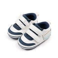 thumbnail image 3 of Penkiiy Baby Girl Shoes Boys Infant Tennis Footwear Lightweight Breathable Walking Shoes Toddler Mesh Non-Slip Sneakers Dark Blue for 6-8 Months, 3 of 6