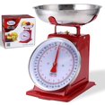 thumbnail image 1 of Alpine Cuisine Analog Kitchen Scale Red - Mechanical Kitchen Weighing Food Scale Weighs Up to 22 Lbs., Analog Food Scale for Kitchen - Measures in Grams and Ounces - Food Weight Scale, 1 of 5