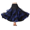 thumbnail image 2 of Salón de baile flamenco Baile de de de gran swing Trajes de baile moderno , Azul real negro Yinane Vestido de baile latino, 2 of 6
