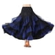 thumbnail image 2 of Larga de Danza Mujer Vestido Vintage Traje de Baile Latino Tango Flamenco , Fabricado de Seda de Leche Azul real negro Macarena Vestido de baile latino, 2 of 6