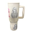 thumbnail image 2 of Termo de acero inoxidable color blanco mate, Taylor Swift, de 1.2 litros con agarradera de silicona, 2 of 4