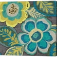thumbnail image 2 of Floral Assortment Teal on Dark Grey Crop III by Wild Apple Portfolio, Canvas Wall Art, 2 of 2