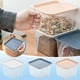thumbnail image 1 of Recipientes transparentes para almacenamiento de cereales - Recipientes herméticos para alimentos, caja organizadora de 1 paquete para cocina y frigorífico para guardar fresco, instalación oculta, 1 of 4