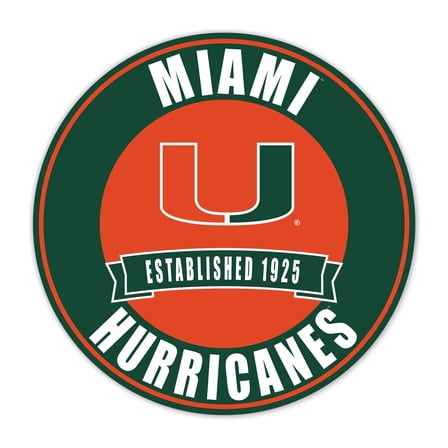 Miami Hurricanes 24" Circle with Banner