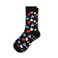 thumbnail image 2 of Sierra Socks Leaf Pattern Crew Cotton Socks. (Shoe Size: 6-12, Black), 2 of 6