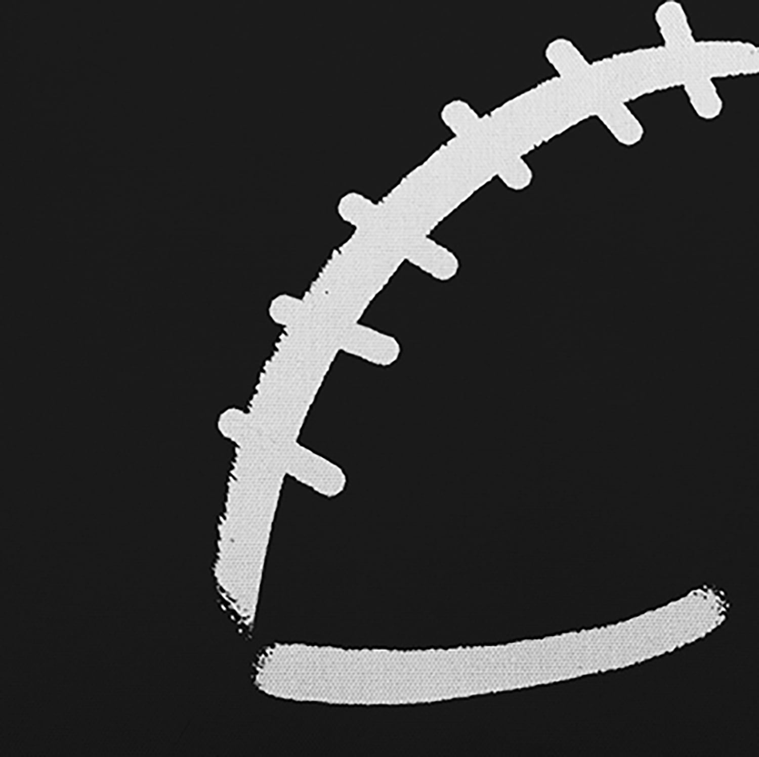 Simply Daisy, 14" x 20" Football Black Abstract Decorative Outdoor Pillow
