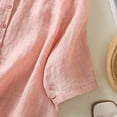 thumbnail image 4 of Sexlip Womens Swimsuit Set Half Button Cover Up Design Turn Down Collar Half Sleeve Loose Silhouette Quick Dry Fabric for Beach Outings Pink M, 4 of 9