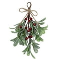 thumbnail image 1 of Purchased In A Pack Of 4 Pack Of 1 Note Red When Ordering Simulated Mistletoe Home Decoration Simulated Green Plants 23cm, Plastic + Wire + Foam, 1 of 7