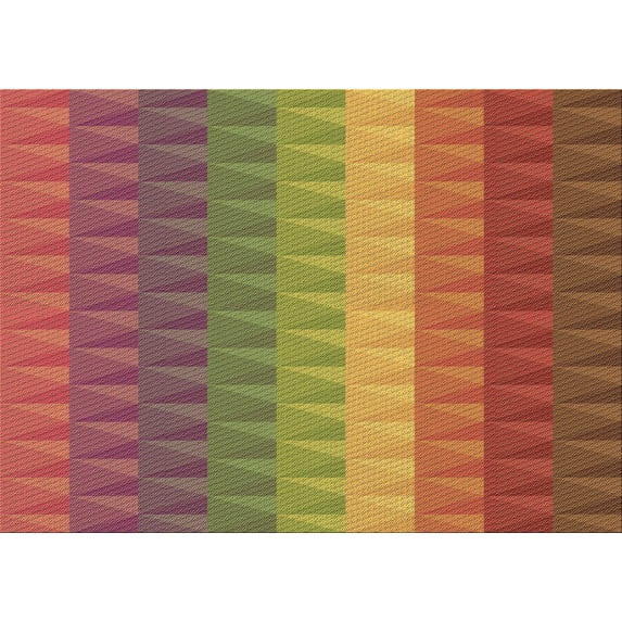 Ahgly Company Indoor Rectangle Patterned Grapefruit Red Area Rugs, 6' x 9'