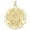 Yellow, variant on PicturesOnGold.com Saint Jude Scalloped Religious Medal - 3/4 inch Size of a Nickel -Sterling Silver