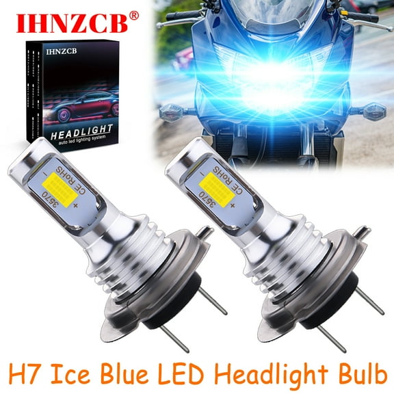 IHNZCB for Suzuki Bandit GSF1250S 2007-2009 2016 2X H7 LED Headlights Bulb 55W Ice Blue YTL,Motorcycle Light,Y27