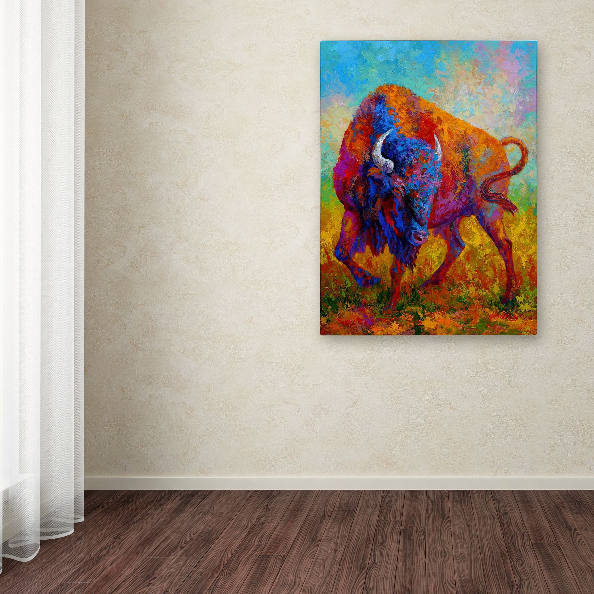 Trademark Fine Art 'Bison Bull 1' Canvas Art by Marion Rose