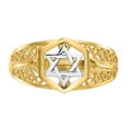 thumbnail image 5 of 14K Two-Tone Gold Ring Band Themed Polished Star of David, Size 5, 5 of 5