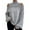 Gray, variant on hotojiny Women Fall Winter Knit Sweaters Long Sleeve Off Shoulder Sweater Turtleneck Pullover Loose Tops