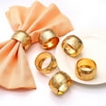 thumbnail image 6 of Napkin Rings - Round Napkin Holder Rings for Dinning Table Parties Weddings Family Gather- Holiday Banquet Christmas Dinner Serviette Buckles Decor(12 Set Gold), 6 of 7