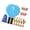 Blue, variant on 18Pcs Indoor Crickets Starter With Wooden Paddles And Soft Balls