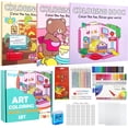 thumbnail image 1 of Set de libros para colorear Duyabe de 3 libros, 36 marcadores y 12 bolígrafos con glitter, 1 of 8