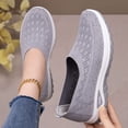 thumbnail image 5 of KEVCHE Woven Orthopedic Shoes, Womens Breathable Mesh Up Stretch Platform Sneakers with Arch Support, Slip On Light Air Cushion Walking Shoes for Diabetic Comfort and Gym Use, 5 of 7