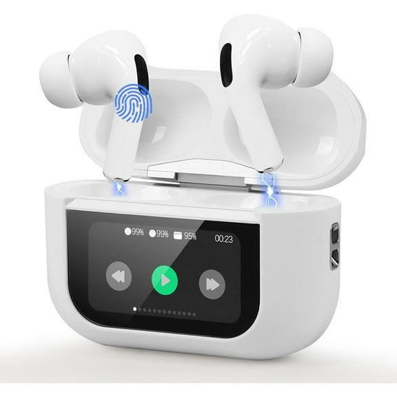 YOUJI AI Translator Earbuds – 144 Languages ​​and 8 Offline, Two-Way Real-Time Translation for Travel/Business (White)