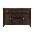 thumbnail image 2 of Rinie Sideboard Buffet Console- 3 Drawer 3 Cabinet- Cherry Brown Wood, 2 of 6