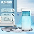 thumbnail image 2 of YUKOOL 10000 BTU Portable Air Conditioner with Built-in Dehumidifier and Fan Mode Unit for 450 Square Feet with Remote Control and Installation Kit, 24 Hour Timer, 2 of 5