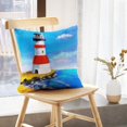 thumbnail image 2 of LALILO Throw Pillow Covers Picture Lighthouse Architecture Beach Blue Building Coast Color Island Landmark Set of 2 Square 18 x 18 Inch Pillowcase, 2 of 5