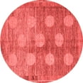 thumbnail image 1 of Ahgly Company Indoor Round Oriental Red Modern Area Rugs, 5' Round, 1 of 4