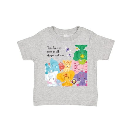 

Inktastic Cute Elephants Tree Huggers Come in All Shapes and Sizes Gift Toddler Boy or Toddler Girl T-Shirt