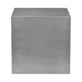 thumbnail image 3 of Pangea Home Spenser Cubix Tall Brushed Metal Side Table in Silver, 3 of 5