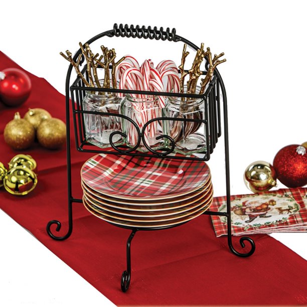 Picnic Plus Wrought Iron Dish and Utensil Caddy