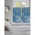 thumbnail image 3 of Vintage Blue 2 Panel Kitchen Curtains for Windows, Modern Abstract Art Ombre Bathroom Privacy Curtain, Home Décor Window Treatment for Bedroom/Living Room 55"x45", 3 of 6