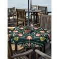 thumbnail image 3 of Outdoor Tablecloth with Umbrella Hole Zipper Vintage Tulip Flower Round Tablecloth 60" Waterproof Outside Table Cloth Abstract Ethnic Floral Birds Bohemia Patio Table Cover Tablecloths for Picnic, 3 of 8