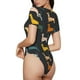 thumbnail image 2 of Fotbe Plaid Dachshund Body de Mujer con Cuello Redondo y Mangas Cortas, Sin Mangas Ajustado, Suave, Cómodo y Básico-Large, 2 of 7