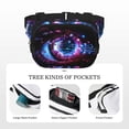 thumbnail image 5 of Honeii v Print Square Double Layer Waist Bag,Waist Belt Bag Fashion Fanny Women and Men,For Travel Running Hiking Walking, 5 of 9