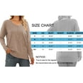 thumbnail image 6 of MOSHU V Neck Sweaters for Women Fall Lightweight Knit Pullover Sweater Side Slits Tops, 6 of 9
